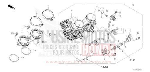 THROTTLE BODY CB750AP de 2023